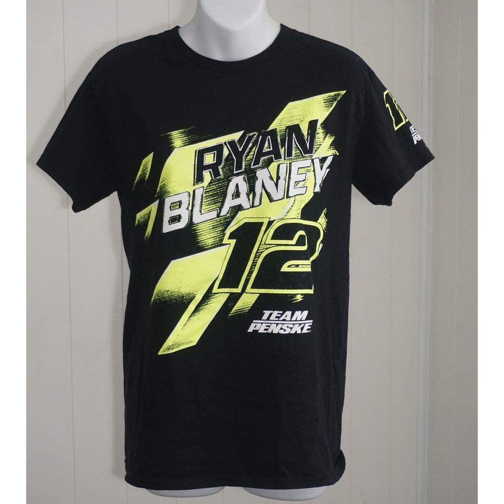 Team Penske Small Ryan Blaney #12 NASCAR Racing Graphic T-Shirt Black